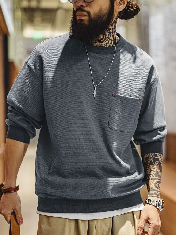 Men's Waffle Knit Sweatshirt
