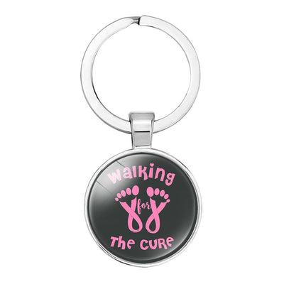 Breast Cancer Awareness Pink Ribbon Keychain