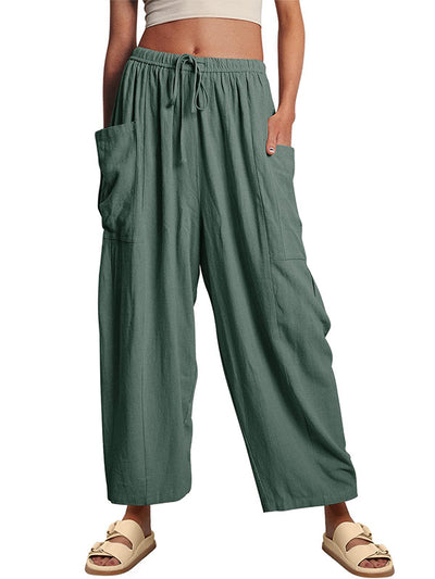 Loose Wide Leg Pants with Deep Pockets