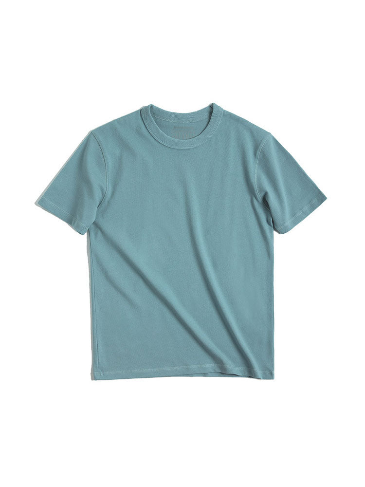 Camiseta clásica de cuello redondo y corte entallado para hombre