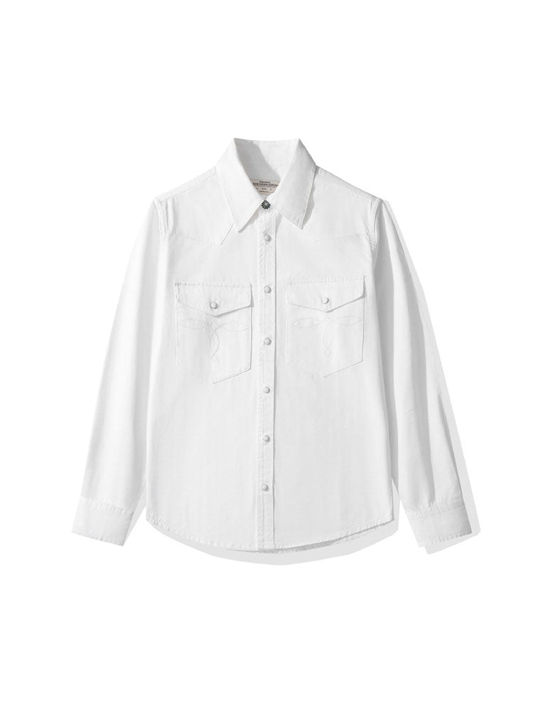 Camisa vaquera a rayas de inspiración vintage para hombre