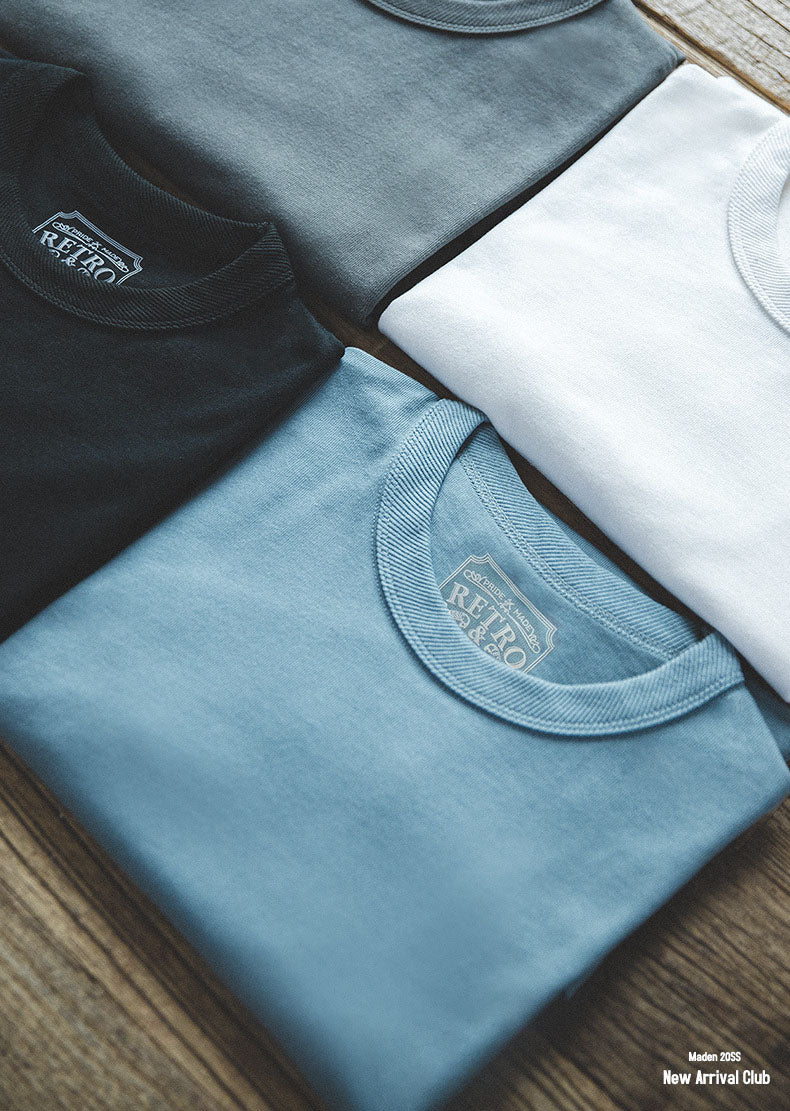 Camiseta clásica de cuello redondo y corte entallado para hombre