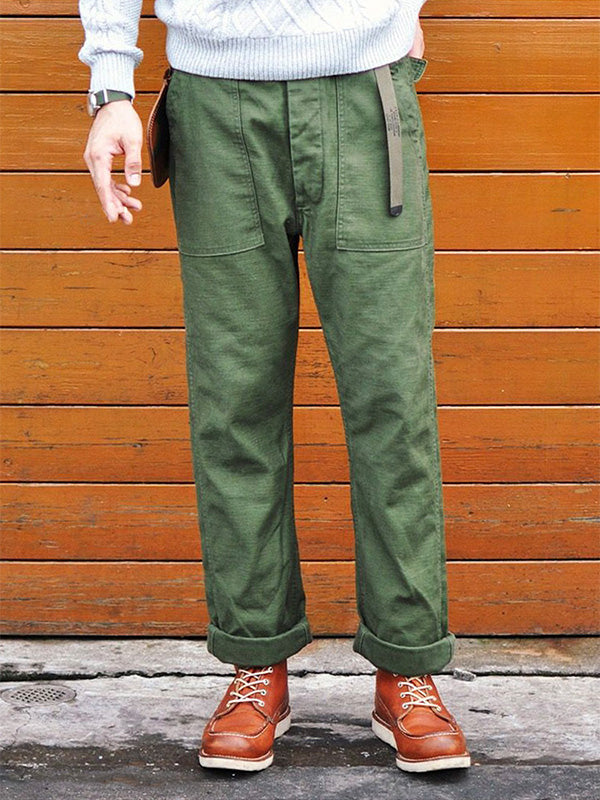 Pantalones rectos informales para hombre inspirados en los pantalones fatigados OG-107