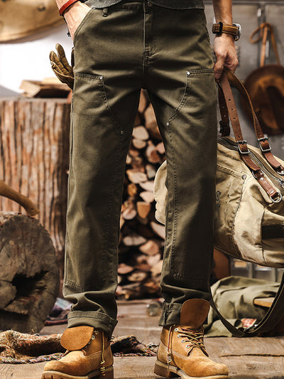Men's Rugged Workwear Straight-Leg Utility Pants