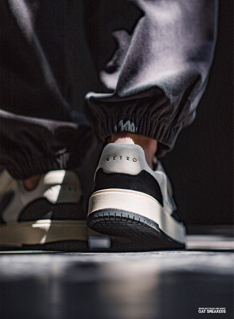 Men's Colorblock Low-Top Casual Skate-Style Sneakers