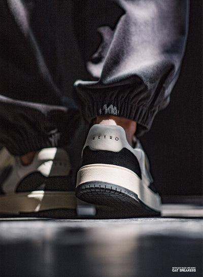 Men's Colorblock Low-Top Casual Skate-Style Sneakers