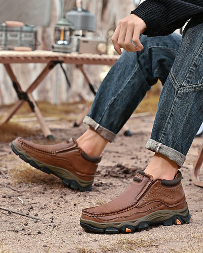 Men's Leather Slip-On Outdoor Casual Shoes