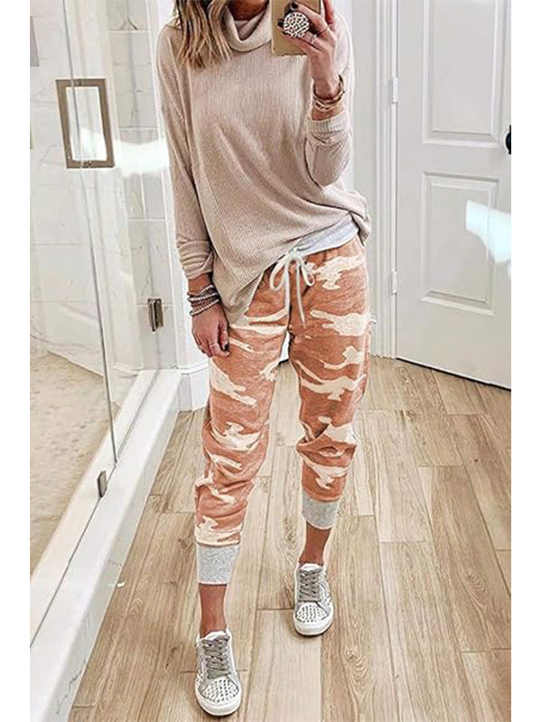 Pantalones de barril de corte relajado con rayas de ferrocarril