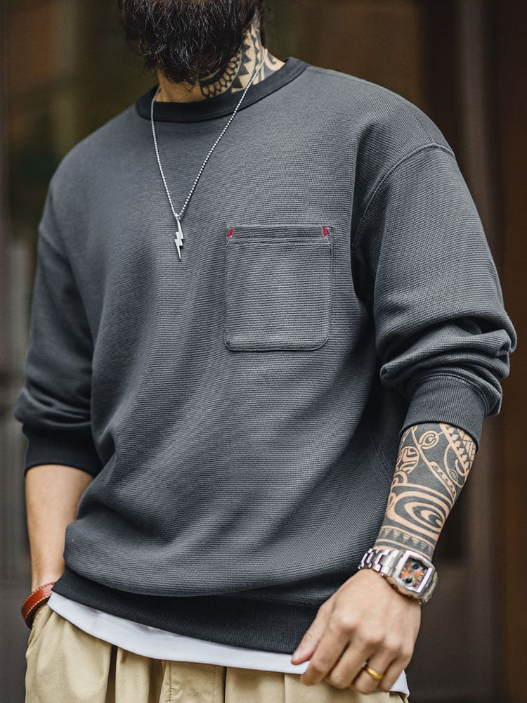 Men's Waffle Knit Sweatshirt
