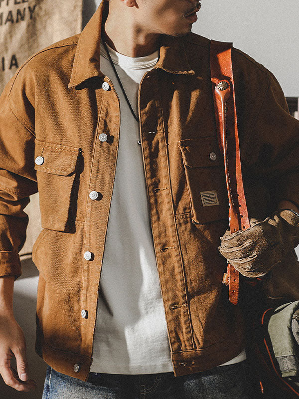 Men's American Vintage-Inspired Cargo Jacket