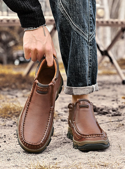 Men's Leather Slip-On Outdoor Casual Shoes