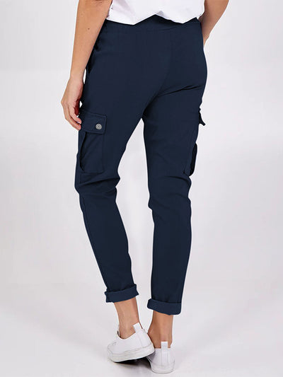 Women's Drawstring Slim Fit Cargo Pants