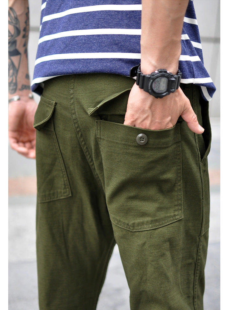 Pantalones rectos informales para hombre inspirados en los pantalones fatigados OG-107