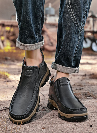 Men's Leather Slip-On Outdoor Casual Shoes