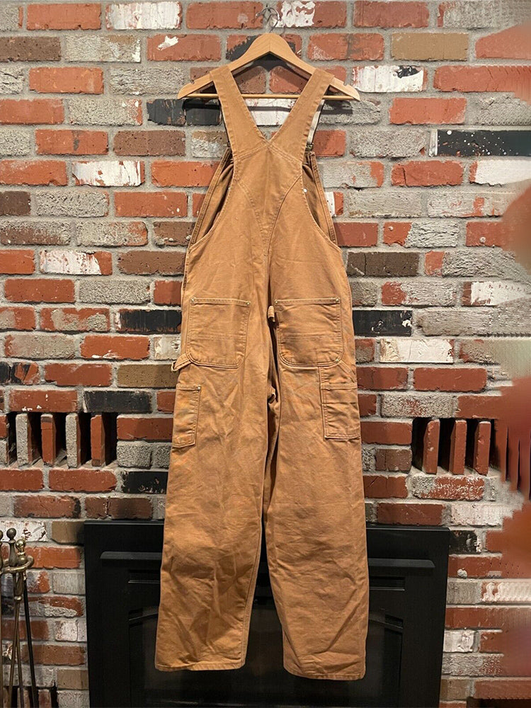 Men's Duck Bib Overalls Canvas Workwear Dungarees