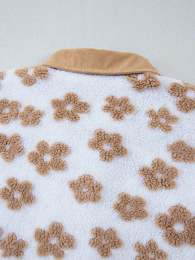 Blusa con lazo en el cuello y estampado floral bohemio
