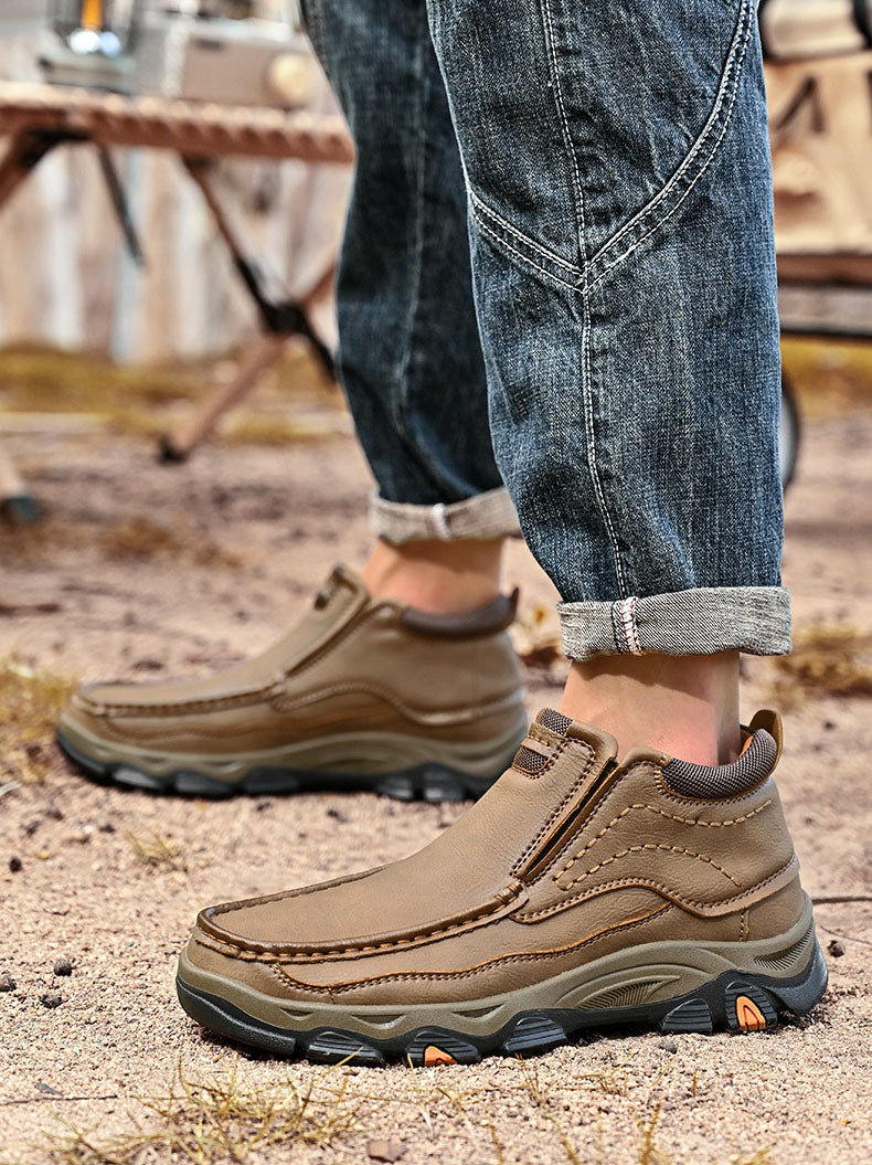 Men's Leather Slip-On Outdoor Casual Shoes