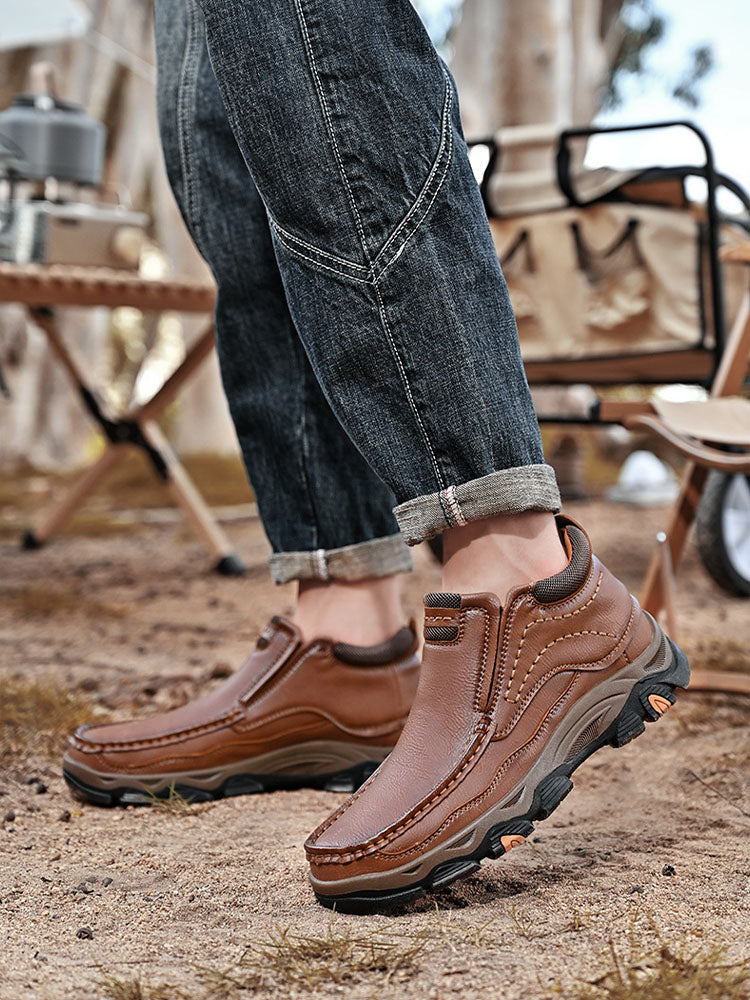 Men's Leather Slip-On Outdoor Casual Shoes