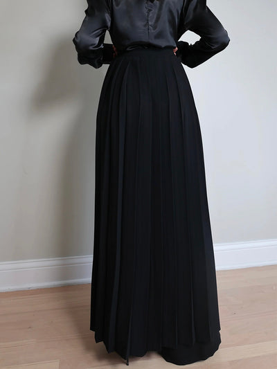 Lovely Pleated Overskirt Pants Set