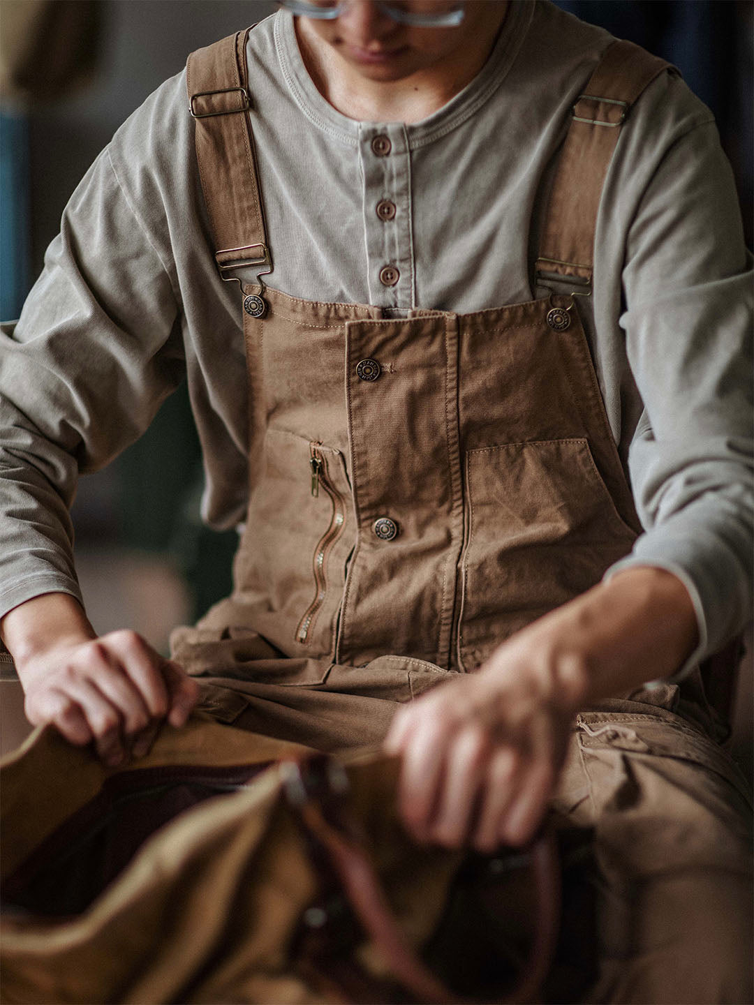 Sloppy Canvas Overalls