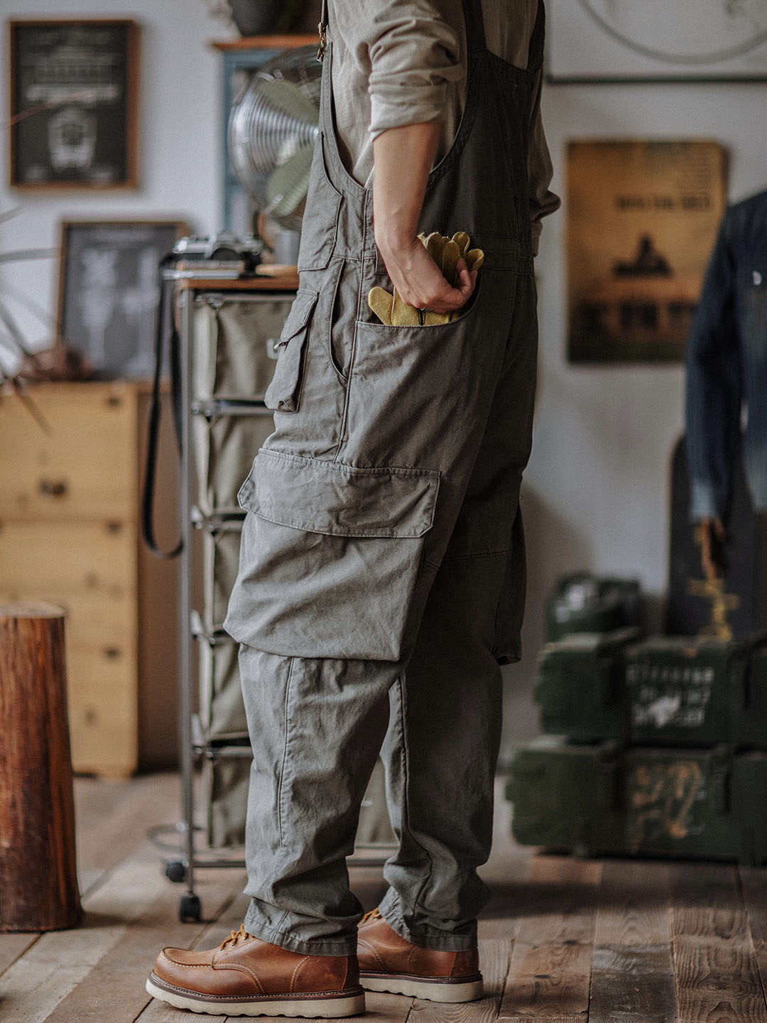 Sloppy Canvas Overalls