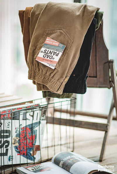 Pantalones anchos de pana para hombre