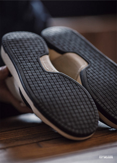 Men's Colorblock Low-Top Casual Skate-Style Sneakers