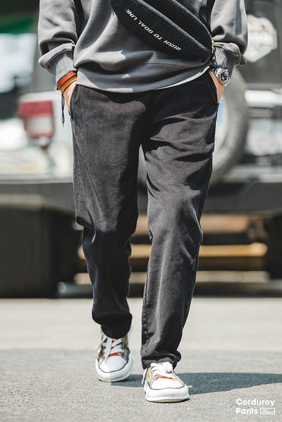 Pantalones anchos de pana para hombre