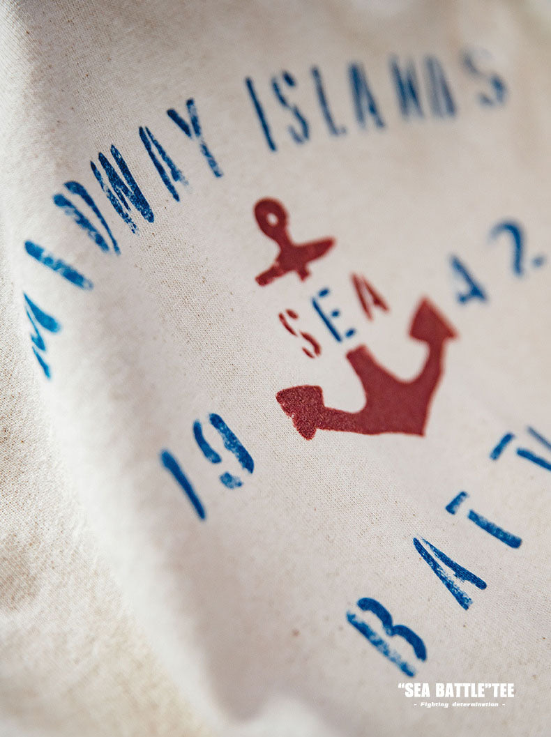 Camiseta con estampado de ancla náutica para hombre