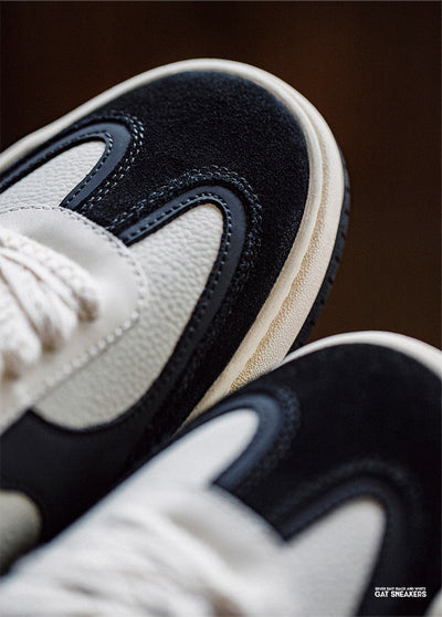 Men's Colorblock Low-Top Casual Skate-Style Sneakers