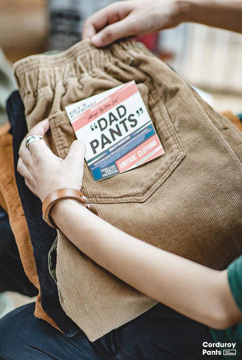 Pantalones anchos de pana para hombre