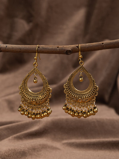 Pendientes Jhumka de aleación de estilo étnico