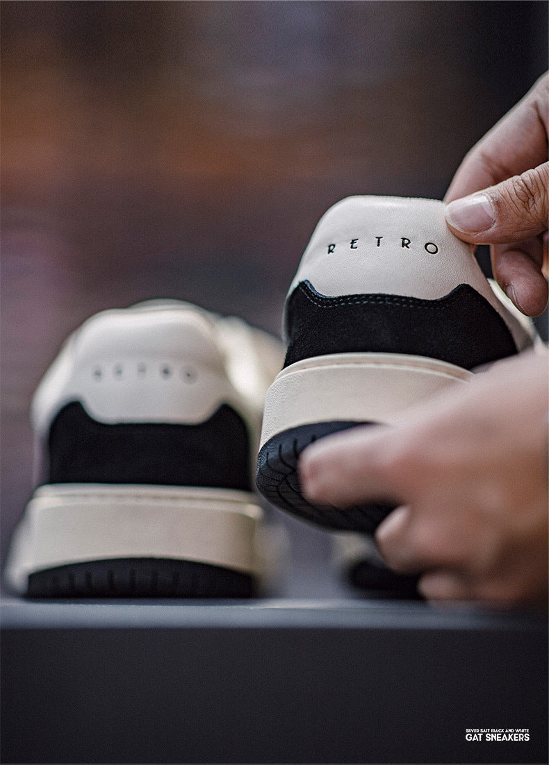 Men's Colorblock Low-Top Casual Skate-Style Sneakers
