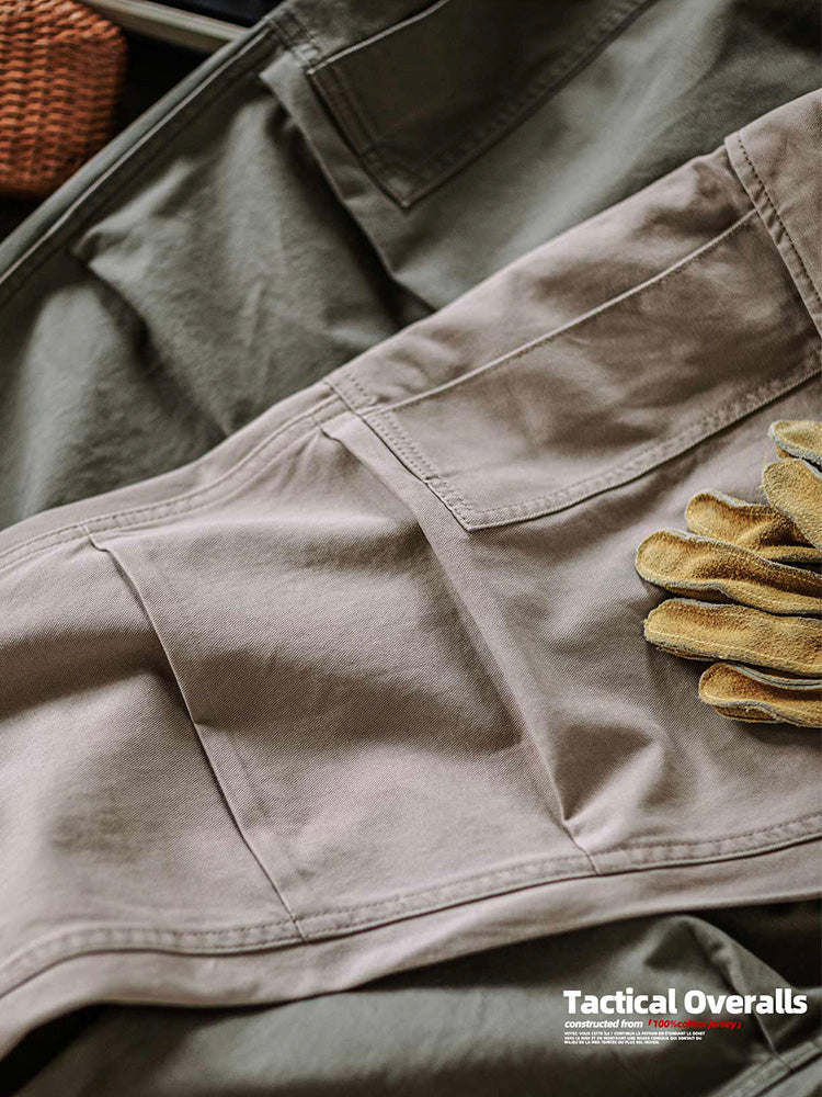 Pantalones cargo tácticos lavados con cinturón para hombre