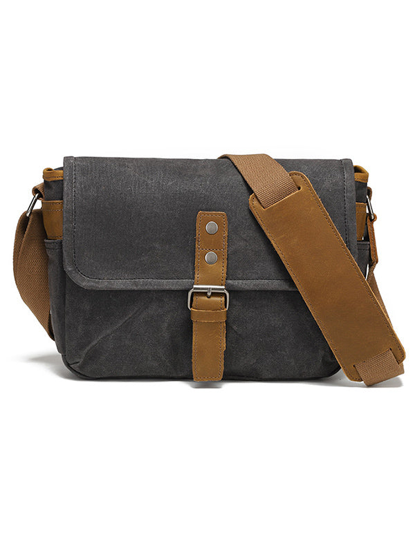 Vintage-Inspired Shoulder Canvas Camera Bag