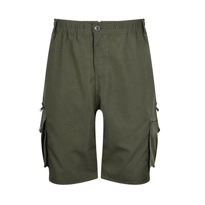 Shorts cargo elásticos y cómodos con múltiples bolsillos para hombre