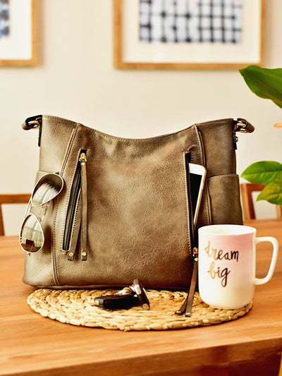 Bolso tote con correa para el hombro de inspiración vintage