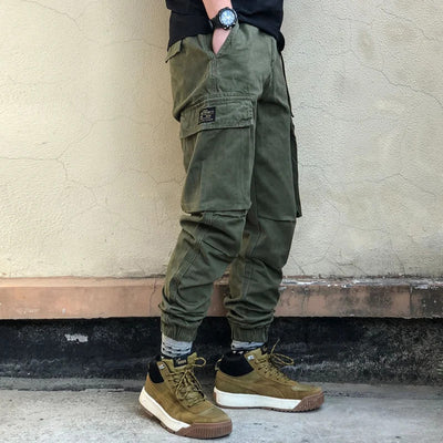 Pantalones de chándal con bolsillo cargo de camuflaje para hombre