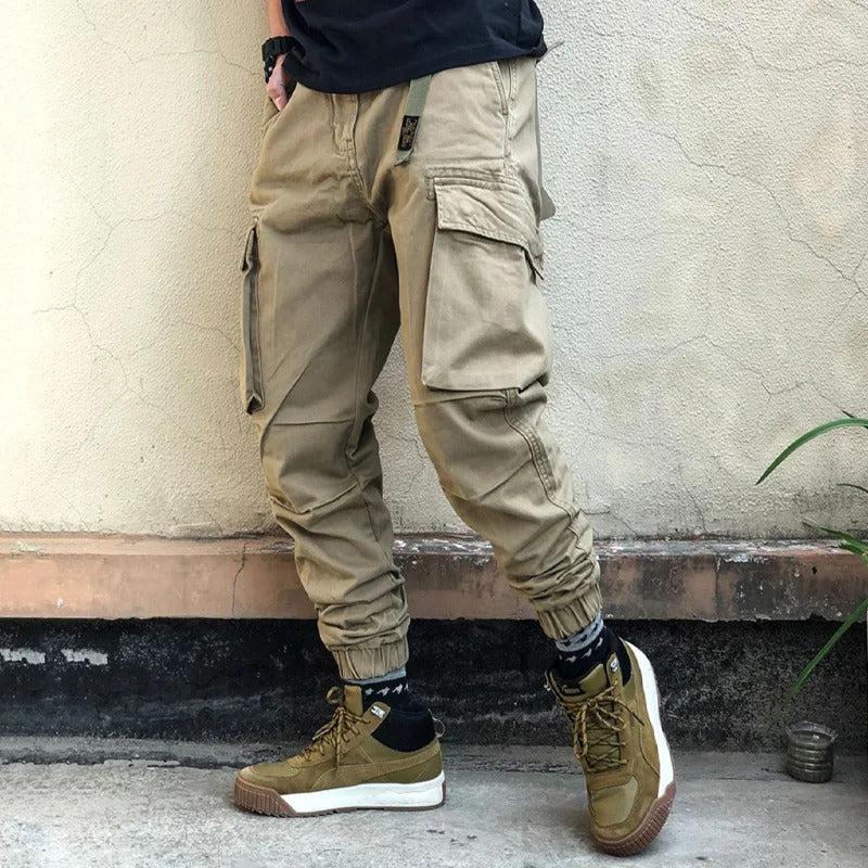 Pantalones de chándal con bolsillo cargo de camuflaje para hombre