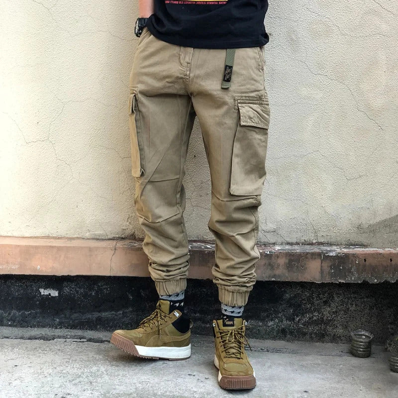 Pantalones de chándal con bolsillo cargo de camuflaje para hombre